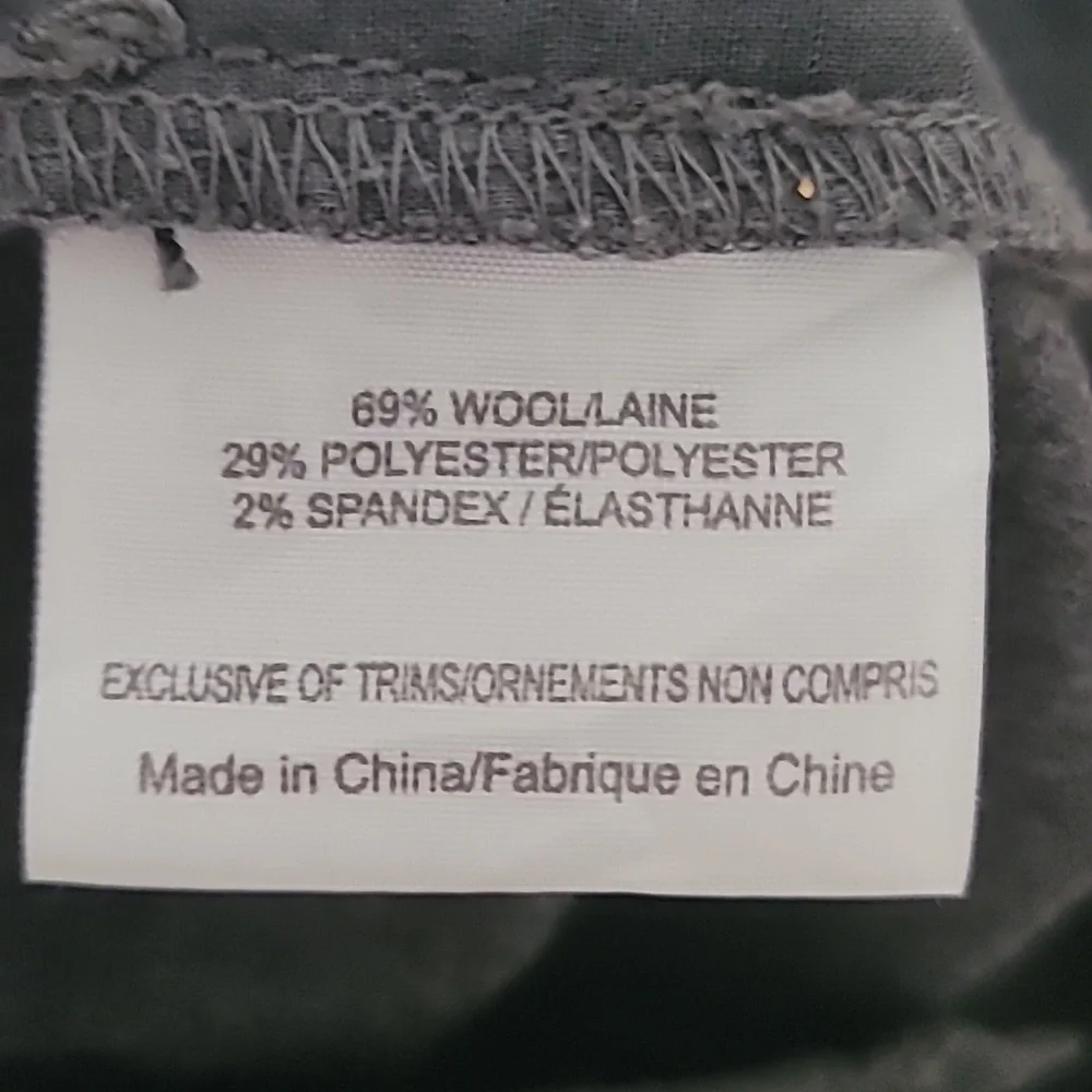 Tory Burch gray wool blend work trousers size 6